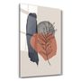 Autres décorations murales - Abstract Shapes and Leaves V4 | Glass Wall Art - ARTDESIGNA