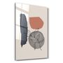 Autres décorations murales - Abstract Shapes and Leaves V5 | Glass Wall Art - ARTDESIGNA