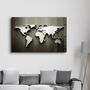 Other wall decoration - Metallic World Map | Glass Wall Art - ARTDESIGNA