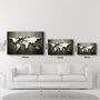 Other wall decoration - Metallic World Map | Glass Wall Art - ARTDESIGNA