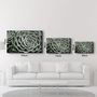 Autres décorations murales - Raindrops On Echeveria | Glass Wall Art - ARTDESIGNA