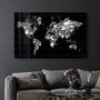 Autres décorations murales - Music World Map | Glass Wall Art - ARTDESIGNA