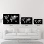 Autres décorations murales - Music World Map | Glass Wall Art - ARTDESIGNA