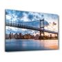 Autres décorations murales - Sunset With Brooklyn Bridge | Glass Wall Art - ARTDESIGNA