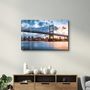 Autres décorations murales - Sunset With Brooklyn Bridge | Glass Wall Art - ARTDESIGNA