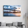 Autres décorations murales - Sunset With Brooklyn Bridge | Glass Wall Art - ARTDESIGNA
