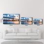 Autres décorations murales - Sunset With Brooklyn Bridge | Glass Wall Art - ARTDESIGNA