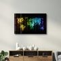 Autres décorations murales - Colorful World Map | Glass Wall Art - ARTDESIGNA