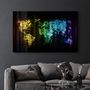 Autres décorations murales - Colorful World Map | Glass Wall Art - ARTDESIGNA