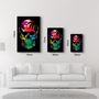 Autres décorations murales - The Palm Skull | Glass Wall Art - ARTDESIGNA