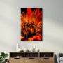 Other wall decoration - Orange Daisy | Glass Wall Art - ARTDESIGNA