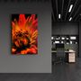 Other wall decoration - Orange Daisy | Glass Wall Art - ARTDESIGNA