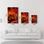 Other wall decoration - Orange Daisy | Glass Wall Art - ARTDESIGNA