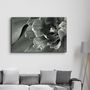 Other wall decoration - White&Gray Flower | Glass Wall Art - ARTDESIGNA