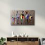 Other wall decoration - Colorful Zebra Family | Glass Wall Art - ARTDESIGNA