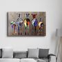 Other wall decoration - Colorful Zebra Family | Glass Wall Art - ARTDESIGNA