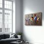 Other wall decoration - Colorful Zebra Family | Glass Wall Art - ARTDESIGNA