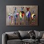 Other wall decoration - Colorful Zebra Family | Glass Wall Art - ARTDESIGNA
