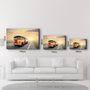 Other wall decoration - The Vintage Bus With Sunset | Glass Wall Art - ARTDESIGNA