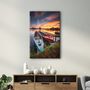 Other wall decoration - Longboats With Sunset | Glass Wall Art - ARTDESIGNA