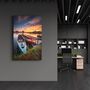 Other wall decoration - Longboats With Sunset | Glass Wall Art - ARTDESIGNA