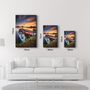 Other wall decoration - Longboats With Sunset | Glass Wall Art - ARTDESIGNA