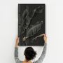 Autres décorations murales - Black and Gold Feather | Glass Wall Art - ARTDESIGNA