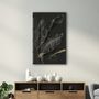 Autres décorations murales - Black and Gold Feather | Glass Wall Art - ARTDESIGNA