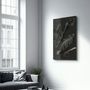 Autres décorations murales - Black and Gold Feather | Glass Wall Art - ARTDESIGNA
