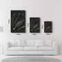 Autres décorations murales - Black and Gold Feather | Glass Wall Art - ARTDESIGNA