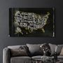 Other wall decoration - The US Map | Glass Wall Art - ARTDESIGNA