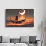 Autres décorations murales - Rowing The Boat Into A Fantasy World | Glass Wall Art - ARTDESIGNA