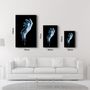 Autres décorations murales - Blue Hand | Glass Wall Art - ARTDESIGNA