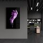 Autres décorations murales - Pink Hand | Glass Wall Art - ARTDESIGNA