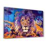 Autres décorations murales - The Lion In Colors | Glass Wall Art - ARTDESIGNA