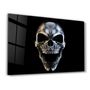 Autres décorations murales - Silver Skull | Glass Wall Art - ARTDESIGNA