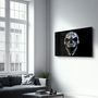 Autres décorations murales - Silver Skull | Glass Wall Art - ARTDESIGNA