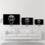 Autres décorations murales - Silver Skull | Glass Wall Art - ARTDESIGNA