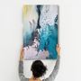Autres décorations murales - Bird's Eye In Blue V2 | Glass Wall Art - ARTDESIGNA