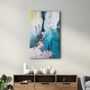 Autres décorations murales - Bird's Eye In Blue V2 | Glass Wall Art - ARTDESIGNA