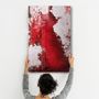 Other wall decoration - Bird's Eye In Red V3 | Glass Wall Art - ARTDESIGNA