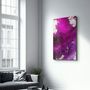 Autres décorations murales - Bird's Eye In Purple V3 | Glass Wall Art - ARTDESIGNA