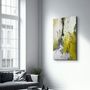 Autres décorations murales - Bird's Eye In Yellow V2 | Glass Wall Art - ARTDESIGNA