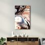 Other wall decoration - The Woman In Dark Blue | Glass Wall Art - ARTDESIGNA