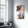 Other wall decoration - The Woman In Dark Blue | Glass Wall Art - ARTDESIGNA