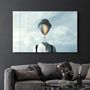 Autres décorations murales - Man With Hot Air Balloon Head | Glass Wall Art - ARTDESIGNA