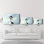 Autres décorations murales - Man With Hot Air Balloon Head | Glass Wall Art - ARTDESIGNA