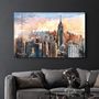 Other wall decoration - New York Watercolor Painting | Glass Wall Art - ARTDESIGNA