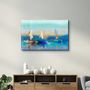 Other wall decoration - Boats Oil Painting | Glass Wall Art - ARTDESIGNA