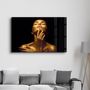 Other wall decoration - Beauty Woman With Golden Skin | Glass Wall Art - ARTDESIGNA